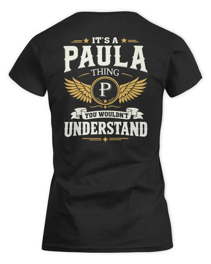 PAULA KT06-M008 It’s a [NAME] Thing – You Wouldn’t Understand | Personalized Vintage T-Shirt - Women's Standard T-Shirt - Black
