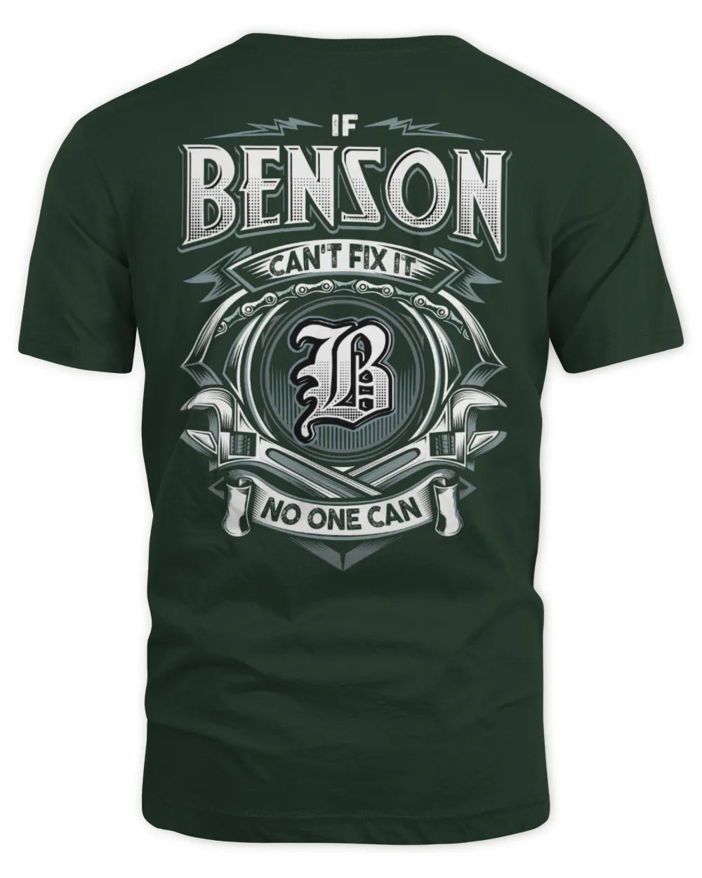 BENSON AP81-K4-626 - Personalized Ahmed Quote Apparel “If Ahmed Can't Fix It, No One Can” - Unisex Standard T-Shirt - Forest Green