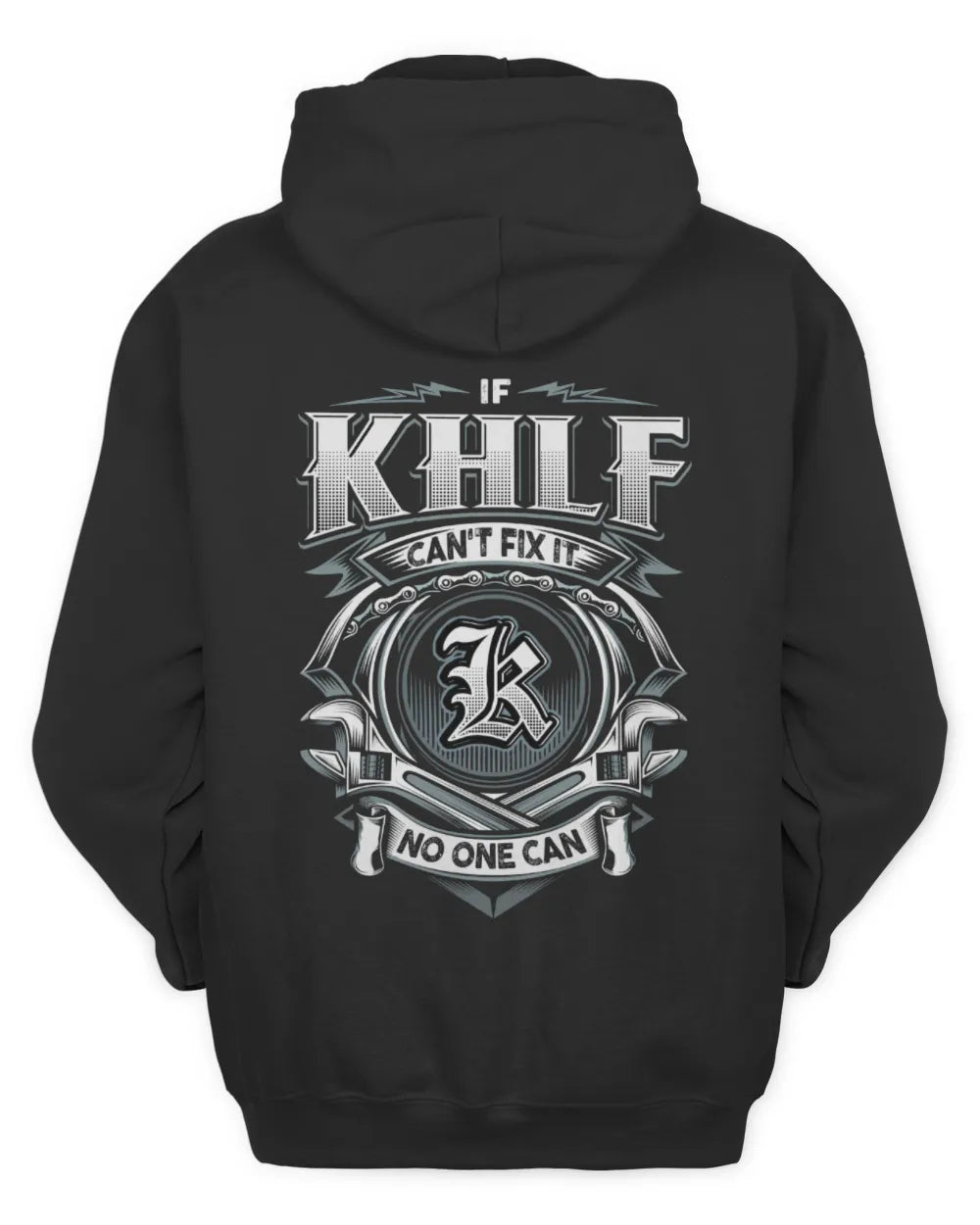 KHLF AP81-K4-626 - Personalized Ahmed Quote Apparel “If Ahmed Can't Fix It, No One Can” - Unisex Hoodie - Black