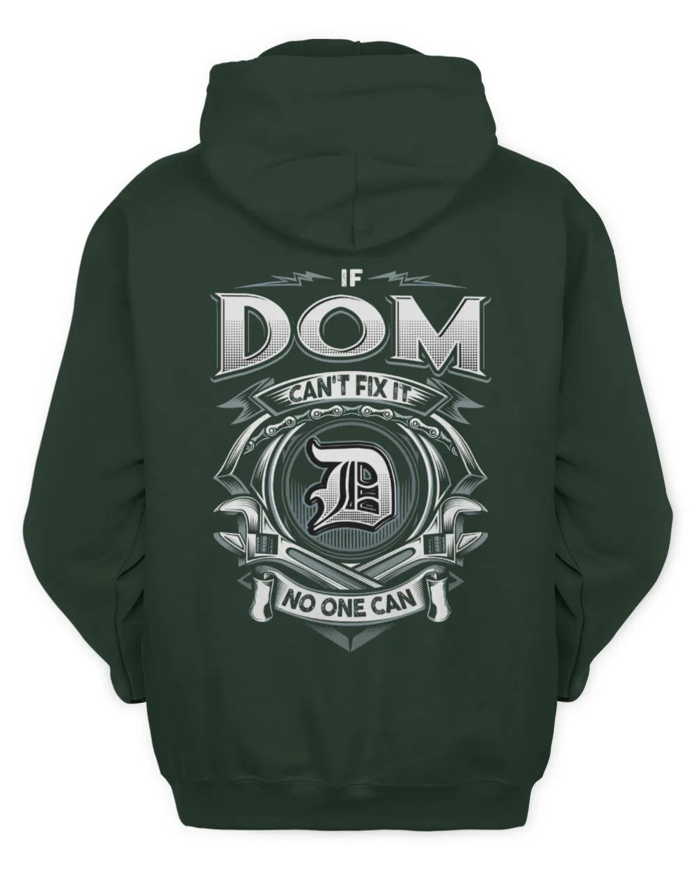 DOM AP81-K4-626 - Personalized Ahmed Quote Apparel “If Ahmed Can't Fix It, No One Can” - Unisex Hoodie - Forest Green