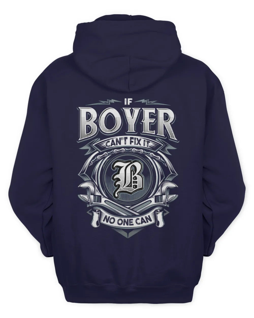 BOYER AP81-K4-626 - Personalized Ahmed Quote Apparel “If Ahmed Can't Fix It, No One Can” - Unisex Hoodie - Navy