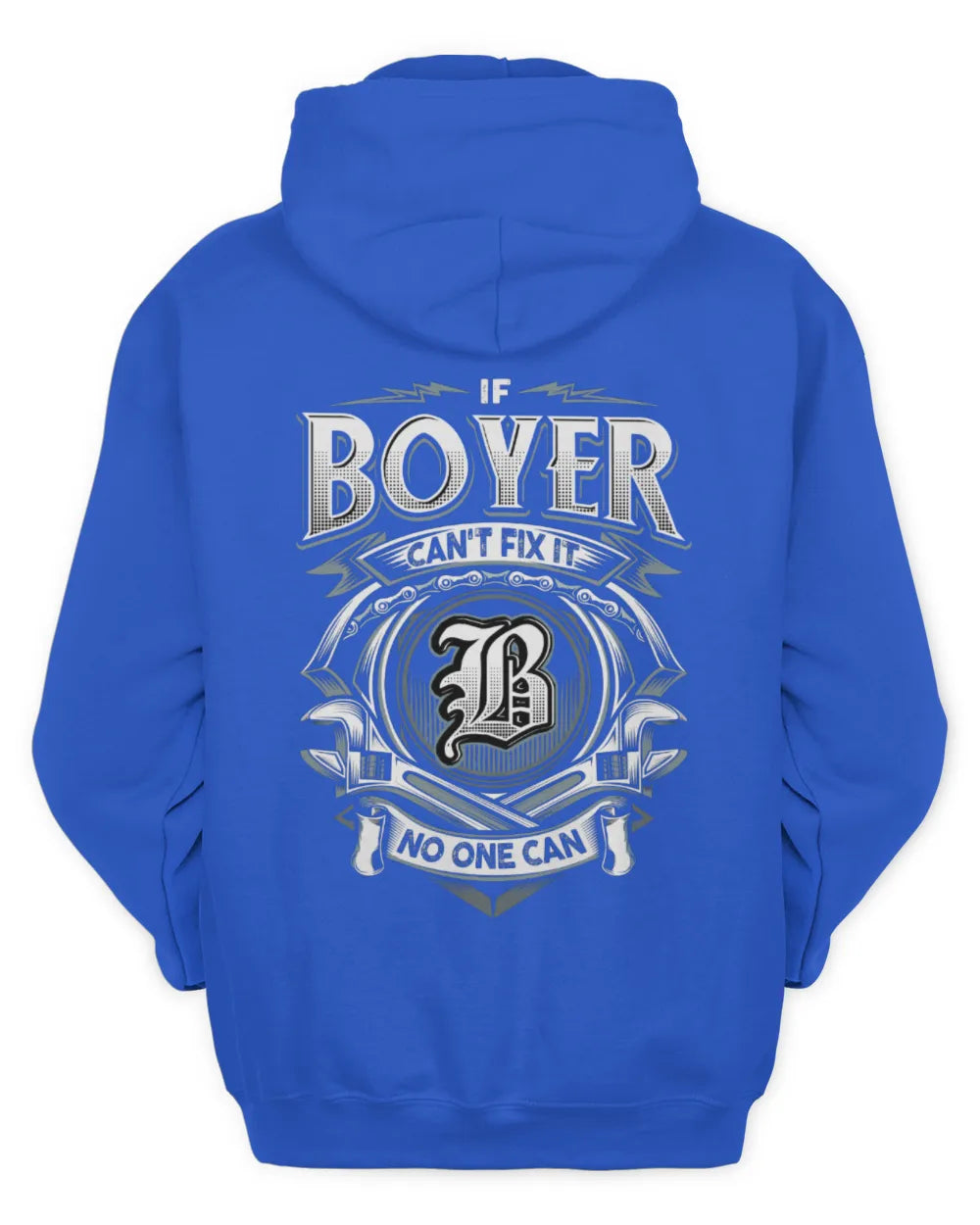 BOYER AP81-K4-626 - Personalized Ahmed Quote Apparel “If Ahmed Can't Fix It, No One Can” - Unisex Hoodie - Royal