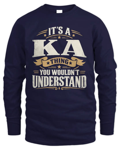 KA P08 TH51 - Personalized “It’s a/an [NAME] Thing – You Wouldn’t Understand” Shirt - Men's Long Sleeved T-Shirt - Navy
