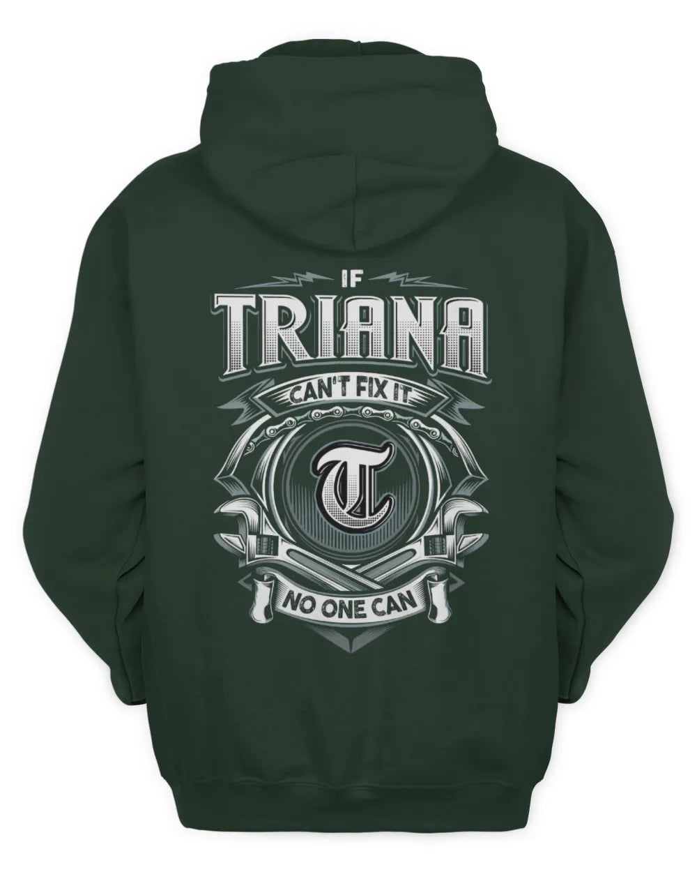 TRIANA AP81-K4-626 - Personalized Ahmed Quote Apparel “If Ahmed Can't Fix It, No One Can” - Unisex Hoodie - Forest Green