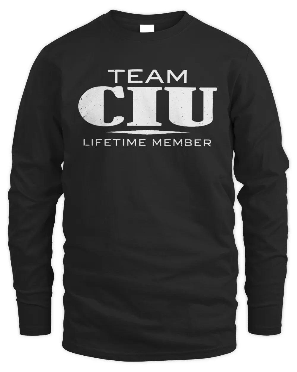 CIU BL62-K4-128 - Personalized “Team NAME Lifetime Member” - Men's Long Sleeved T-Shirt - Black