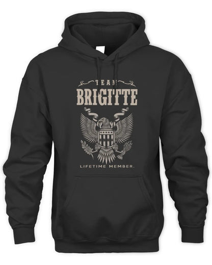 BRIGITTE TP06-K82 – Personalized Classic Style Apparel “Team NAME Lifetime Member” - Unisex Hoodie - Black