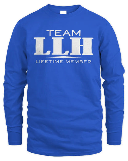 LLH BL62-K4-128 - Personalized “Team NAME Lifetime Member” - Men's Long Sleeved T-Shirt - Royal