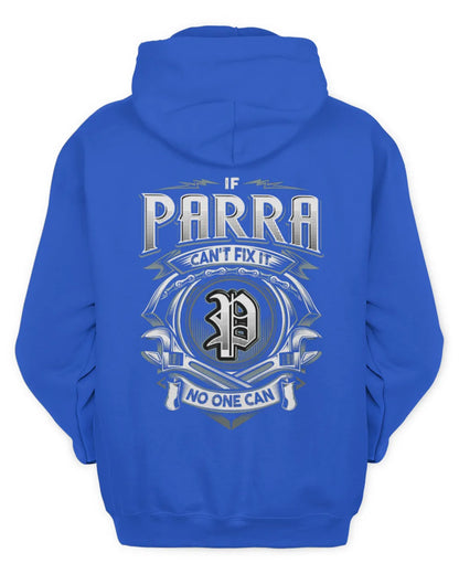 PARRA AP81-K4-626 - Personalized Ahmed Quote Apparel “If Ahmed Can't Fix It, No One Can” - Unisex Hoodie - Royal