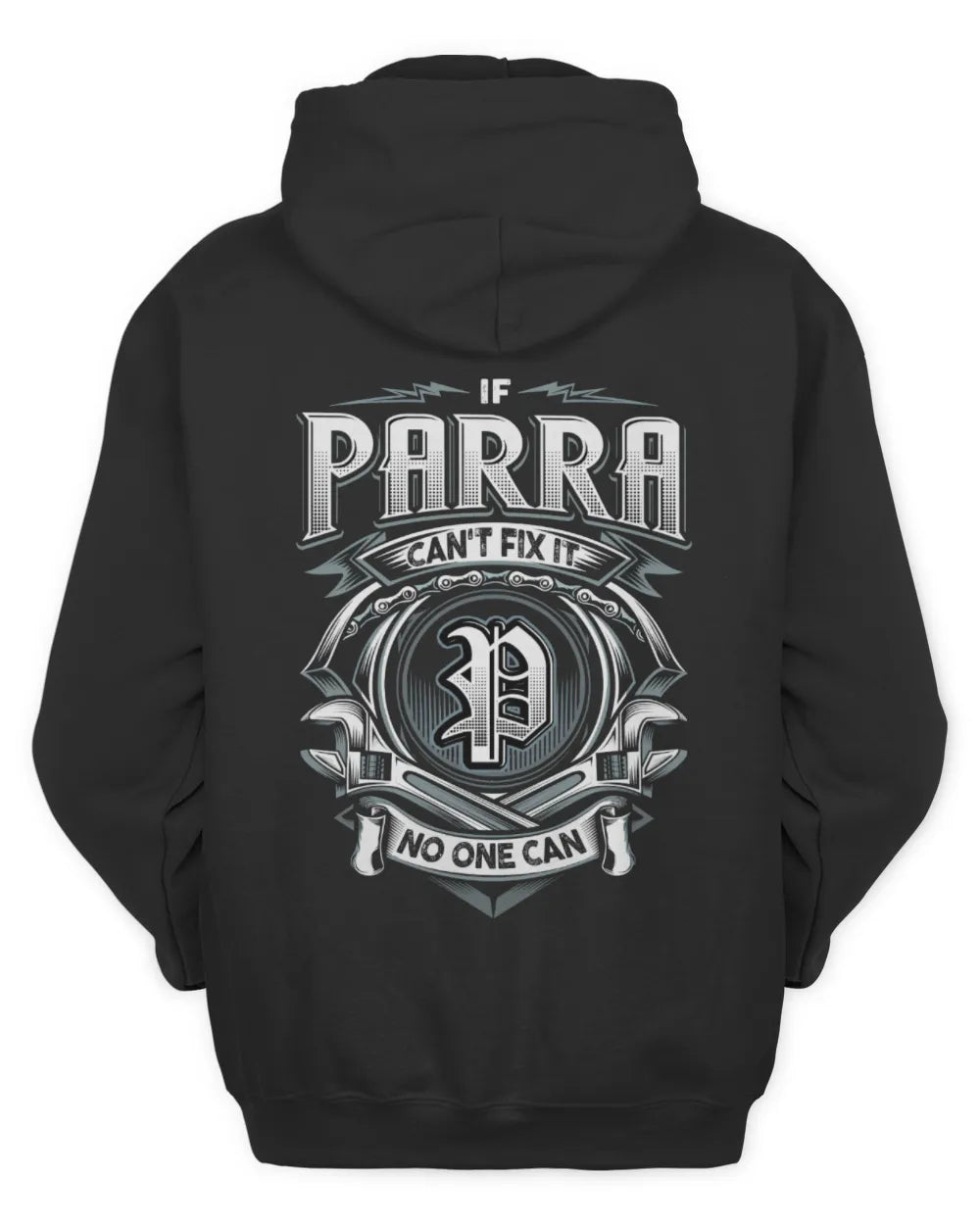 PARRA AP81-K4-626 - Personalized Ahmed Quote Apparel “If Ahmed Can't Fix It, No One Can” - Unisex Hoodie - Black