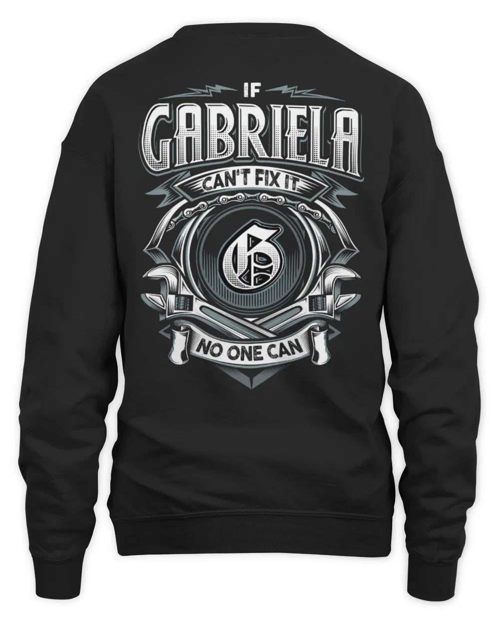 GABRIELA AP81-K4-626 - Personalized Ahmed Quote Apparel “If Ahmed Can't Fix It, No One Can” - Unisex Sweatshirt - Black