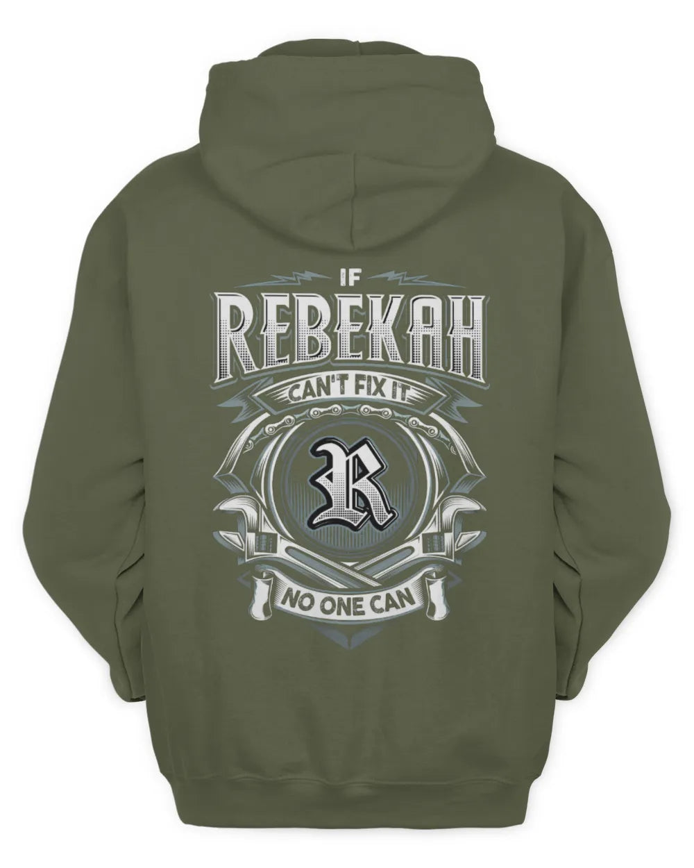REBEKAH AP81-K4-626 - Personalized Ahmed Quote Apparel “If Ahmed Can't Fix It, No One Can” - Unisex Hoodie - Military Green