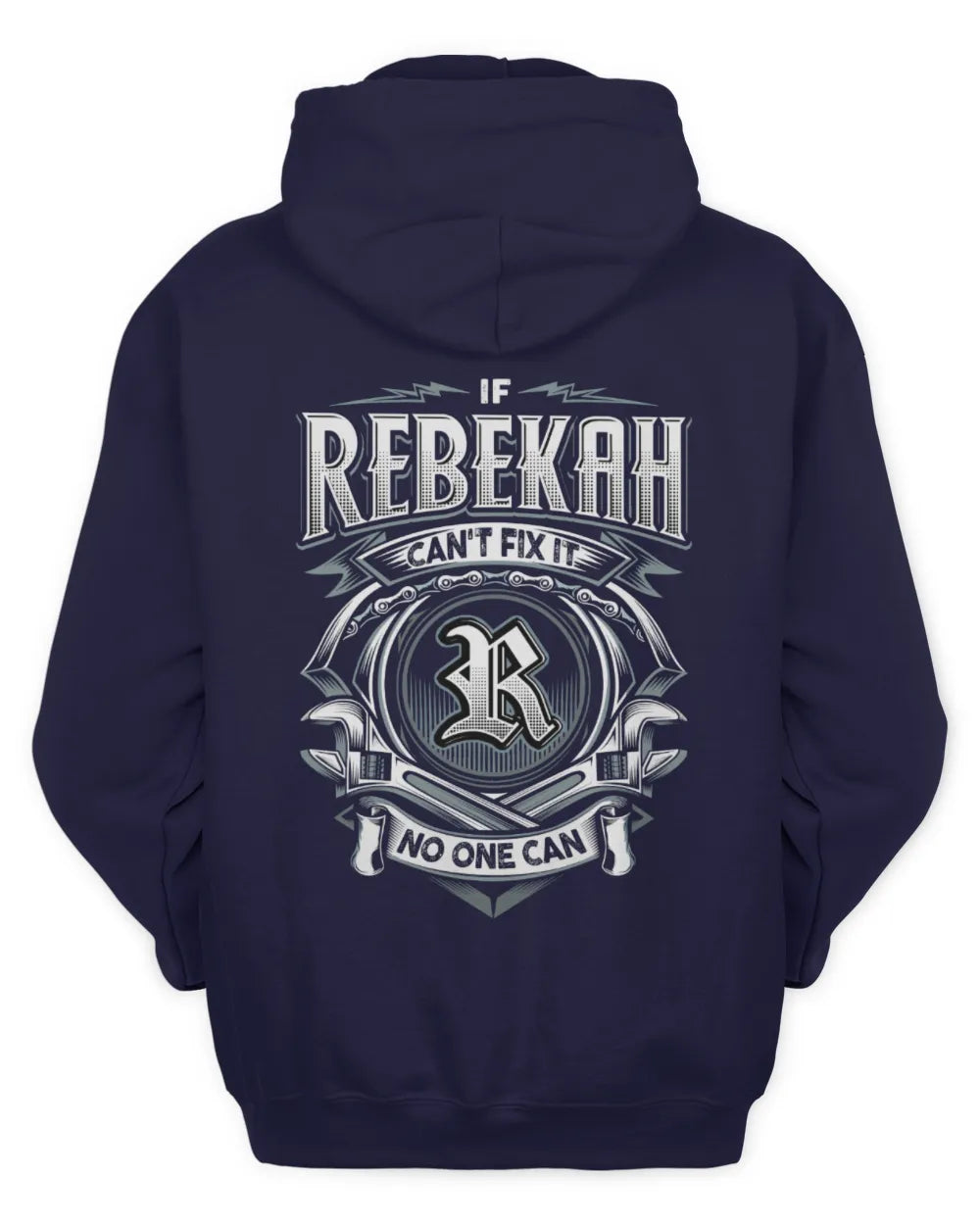 REBEKAH AP81-K4-626 - Personalized Ahmed Quote Apparel “If Ahmed Can't Fix It, No One Can” - Unisex Hoodie - Navy