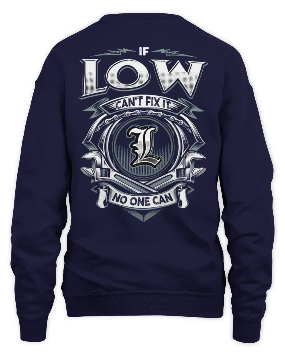 LOW AP81-K4-626 - Personalized Ahmed Quote Apparel “If Ahmed Can't Fix It, No One Can” - Unisex Sweatshirt - Navy