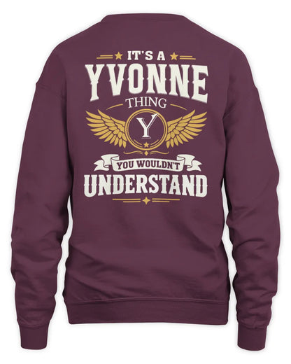 YVONNE KT06-M008 It’s a [NAME] Thing – You Wouldn’t Understand | Personalized Vintage T-Shirt - Unisex Sweatshirt - Maroon