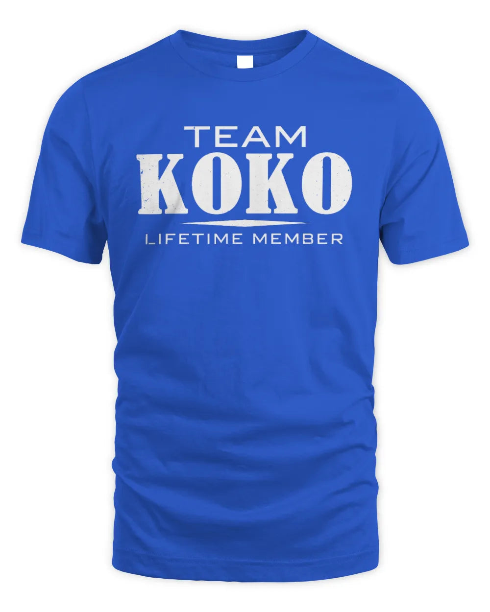KOKO BL62-K4-128 - Personalized “Team NAME Lifetime Member” - Unisex Standard T-Shirt - Royal