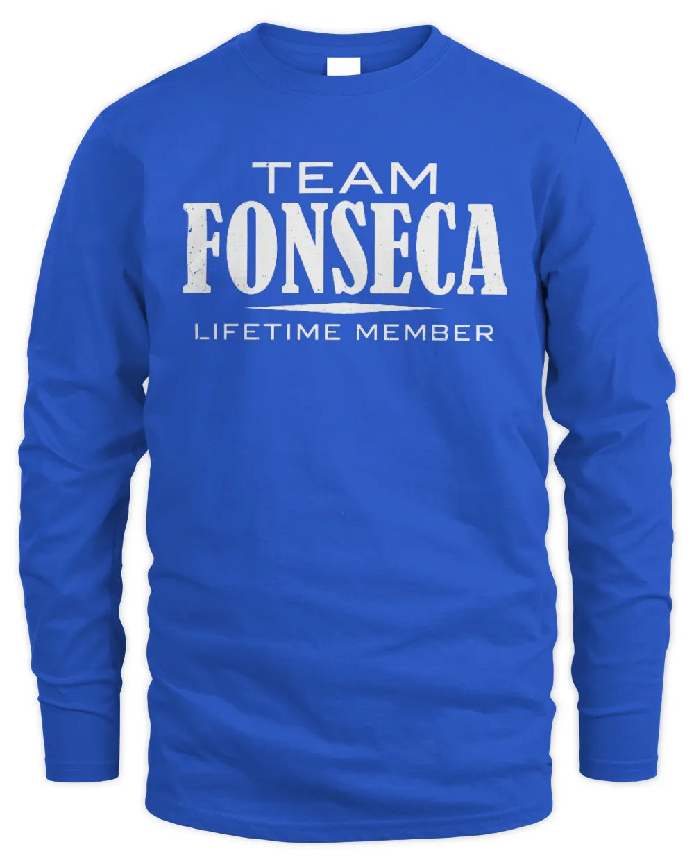 FONSECA BL62-K4-128 - Personalized “Team NAME Lifetime Member” - Men's Long Sleeved T-Shirt - Royal