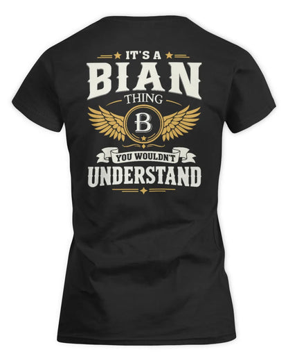 BIAN KT06-M008 It’s a [NAME] Thing – You Wouldn’t Understand | Personalized Vintage T-Shirt - Women's Standard T-Shirt - Black