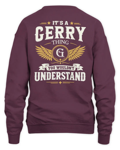 GERRY KT06-M008 It’s a [NAME] Thing – You Wouldn’t Understand | Personalized Vintage T-Shirt - Unisex Sweatshirt - Maroon