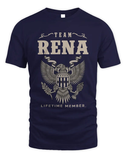 RENA TP06-K82 – Personalized Classic Style Apparel “Team NAME Lifetime Member” - Unisex Standard T-Shirt - Navy
