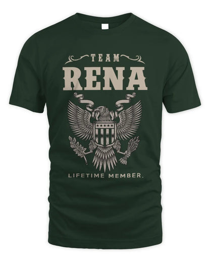 RENA TP06-K82 – Personalized Classic Style Apparel “Team NAME Lifetime Member” - Unisex Standard T-Shirt - Forest Green