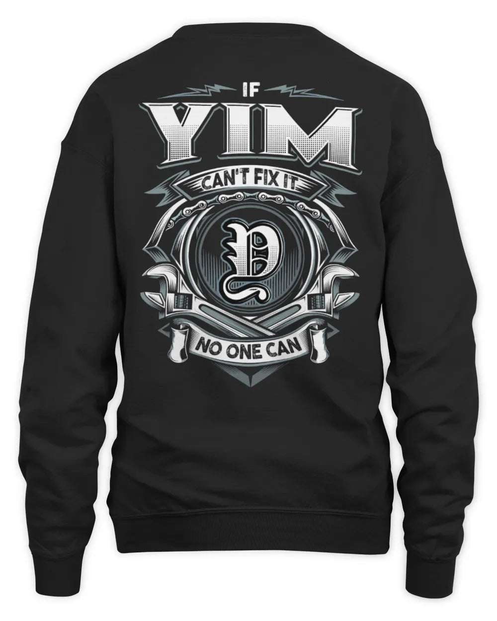 YIM AP81-K4-626 - Personalized Ahmed Quote Apparel “If Ahmed Can't Fix It, No One Can” - Unisex Sweatshirt - Black