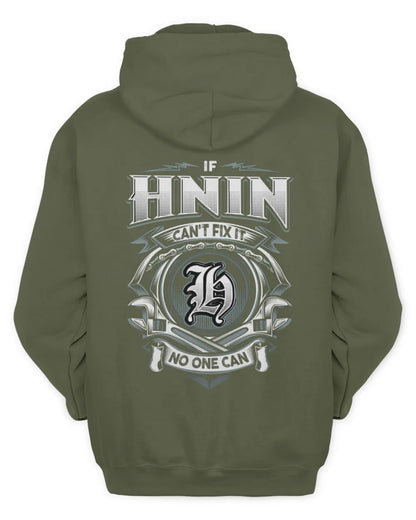 HNIN AP81-K4-626 - Personalized Ahmed Quote Apparel “If Ahmed Can't Fix It, No One Can” - Unisex Hoodie - Military Green