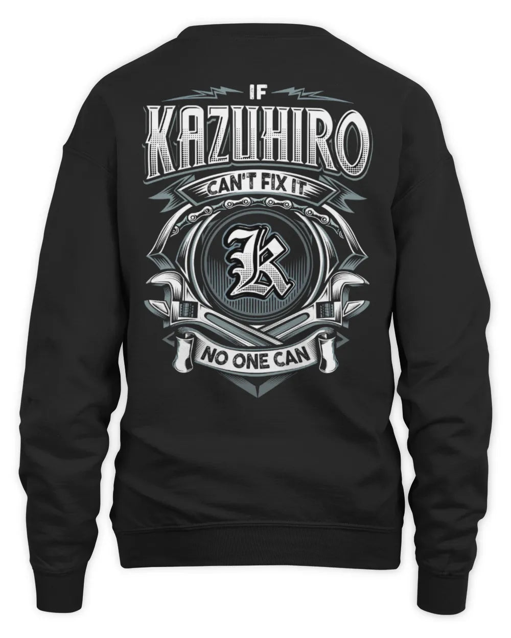 KAZUHIRO AP81-K4-626 - Personalized Ahmed Quote Apparel “If Ahmed Can't Fix It, No One Can” - Unisex Sweatshirt - Black