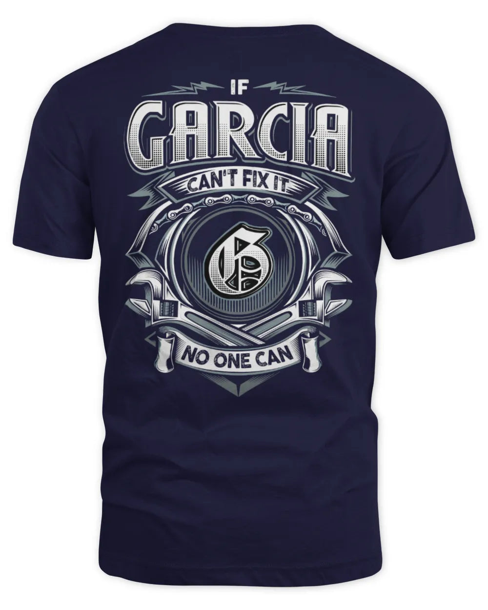 GARCIA AP81-K4-626 - Personalized Ahmed Quote Apparel “If Ahmed Can't Fix It, No One Can” - Unisex Standard T-Shirt - Navy