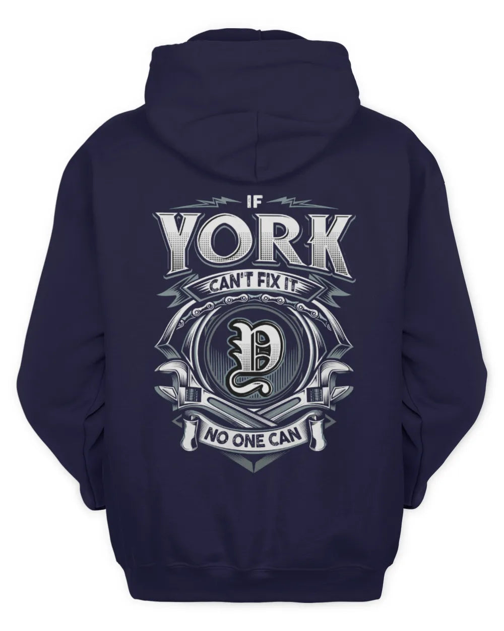 YORK AP81-K4-626 - Personalized Ahmed Quote Apparel “If Ahmed Can't Fix It, No One Can” - Unisex Hoodie - Navy