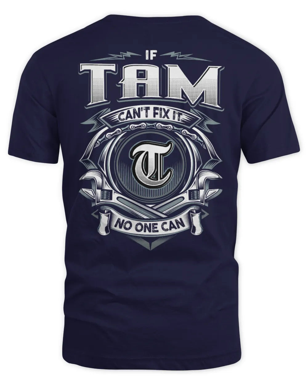 TAM AP81-K4-626 - Personalized Ahmed Quote Apparel “If Ahmed Can't Fix It, No One Can” - Unisex Standard T-Shirt - Navy