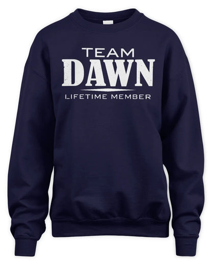 DAWN BL62-K4-128 - Personalized “Team NAME Lifetime Member” - Unisex Sweatshirt - Navy