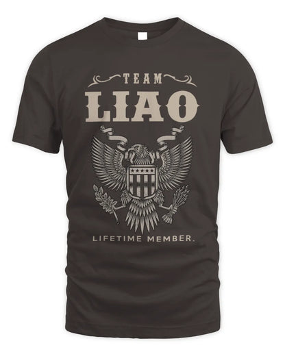 LIAO TP06-K82 – Personalized Classic Style Apparel “Team NAME Lifetime Member” - Unisex Standard T-Shirt - Dark Chocolate
