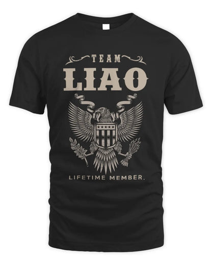 LIAO TP06-K82 – Personalized Classic Style Apparel “Team NAME Lifetime Member” - Unisex Standard T-Shirt - Black