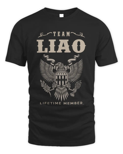 LIAO TP06-K82 – Personalized Classic Style Apparel “Team NAME Lifetime Member” - Unisex Standard T-Shirt - Black
