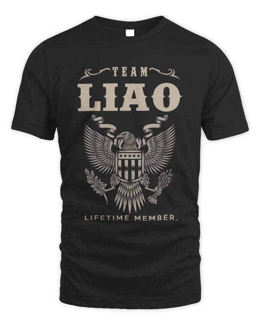 LIAO TP06-K82 – Personalized Classic Style Apparel “Team NAME Lifetime Member” - Unisex Standard T-Shirt - Black