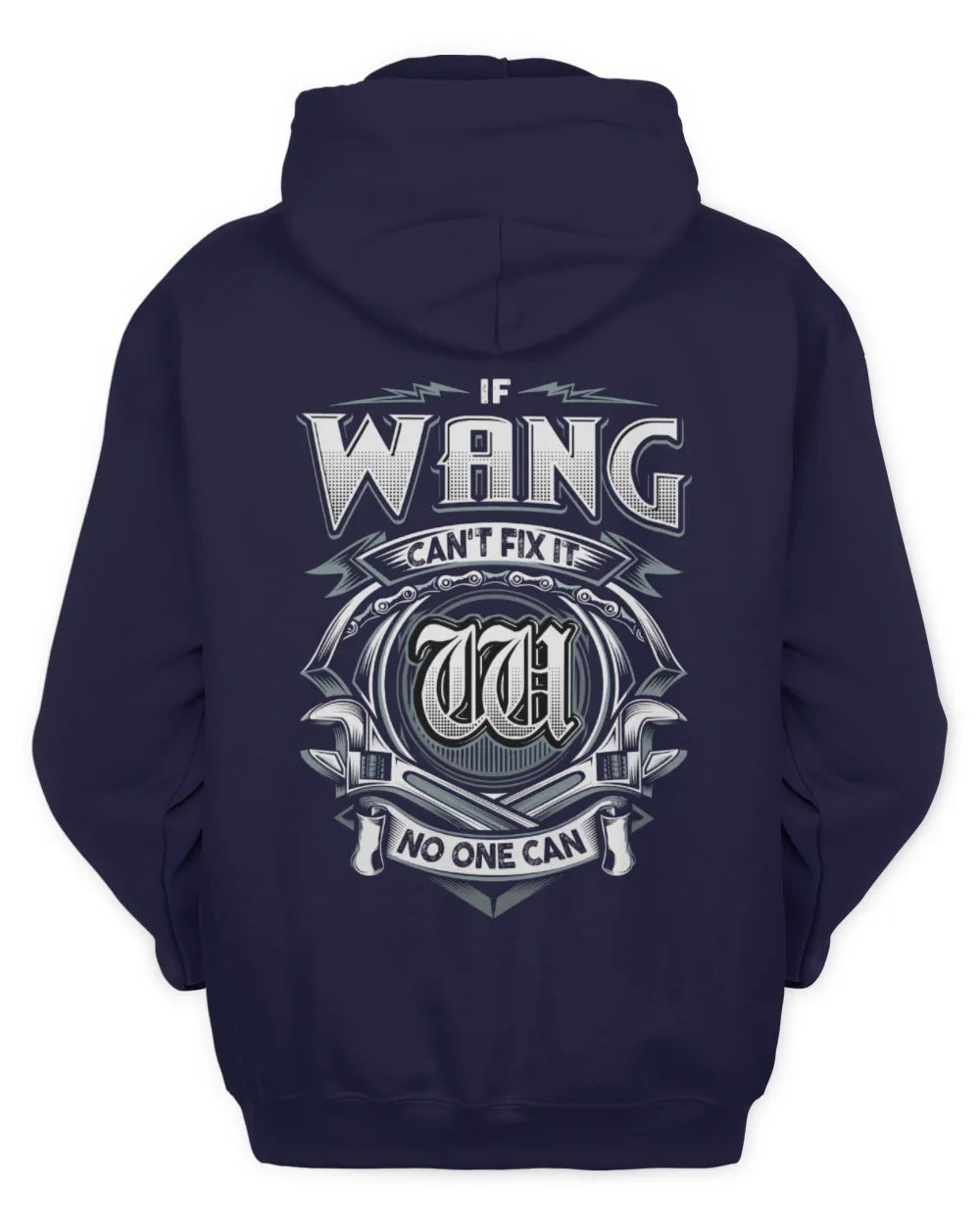 WANG AP81-K4-626 - Personalized Ahmed Quote Apparel “If Ahmed Can't Fix It, No One Can” - Unisex Hoodie - Navy