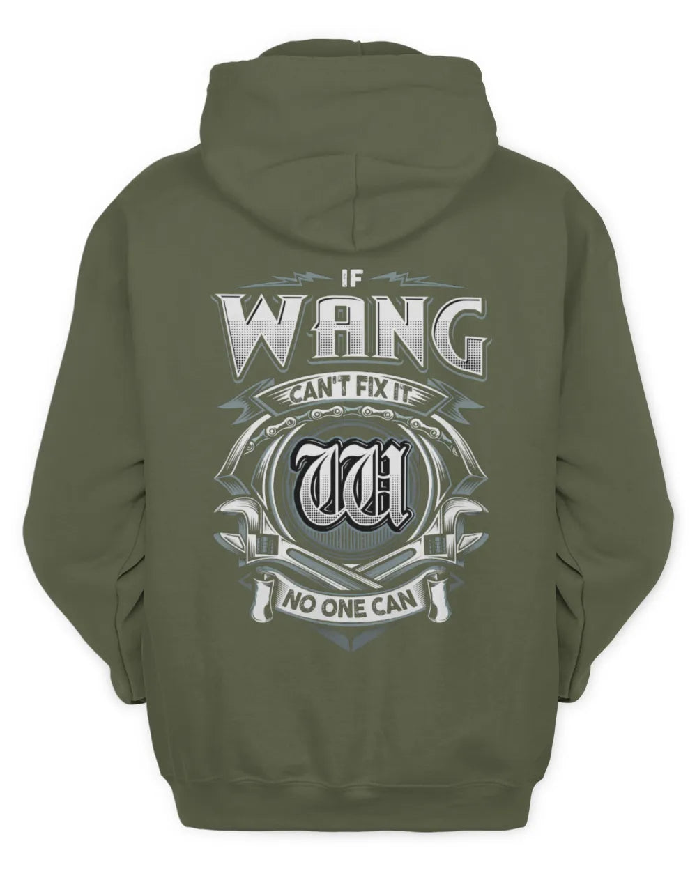 WANG AP81-K4-626 - Personalized Ahmed Quote Apparel “If Ahmed Can't Fix It, No One Can” - Unisex Hoodie - Military Green