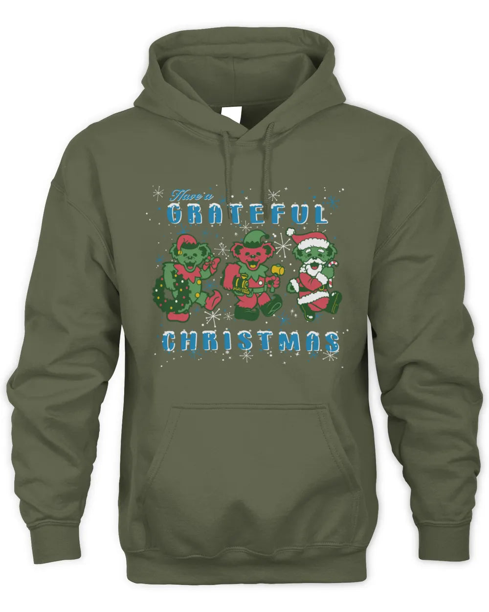 BROOKE AP62-K4-666 - Personalized Fierce Wolf Quote Apparel “If You Kick Me When I’m Down, You Better Pray I Don’t Get Up” - Men's Long Sleeved T-Shirt - Military Green