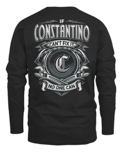 CONSTANTINO AP81-K4-626 - Personalized Ahmed Quote Apparel “If Ahmed Can't Fix It, No One Can” - Men's Long Sleeved T-Shirt - Black