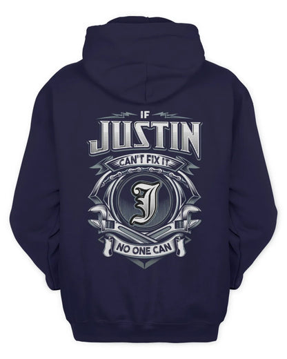 JUSTIN AP81-K4-626 - Personalized Ahmed Quote Apparel “If Ahmed Can't Fix It, No One Can” - Unisex Hoodie - Navy
