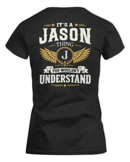 JASON KT06-M008 It’s a [NAME] Thing – You Wouldn’t Understand | Personalized Vintage T-Shirt - Women's Standard T-Shirt - Black