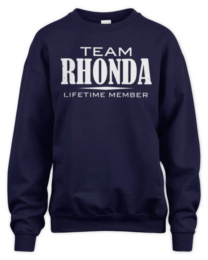 RHONDA BL62-K4-128 - Personalized “Team NAME Lifetime Member” - Unisex Sweatshirt - Navy