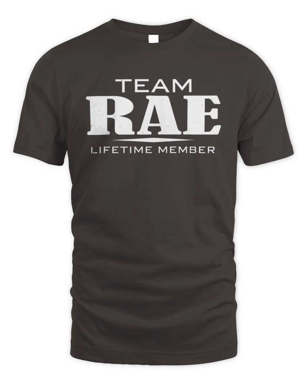 RAE BL62-K4-128 - Personalized “Team NAME Lifetime Member” - Unisex Standard T-Shirt - Dark Chocolate