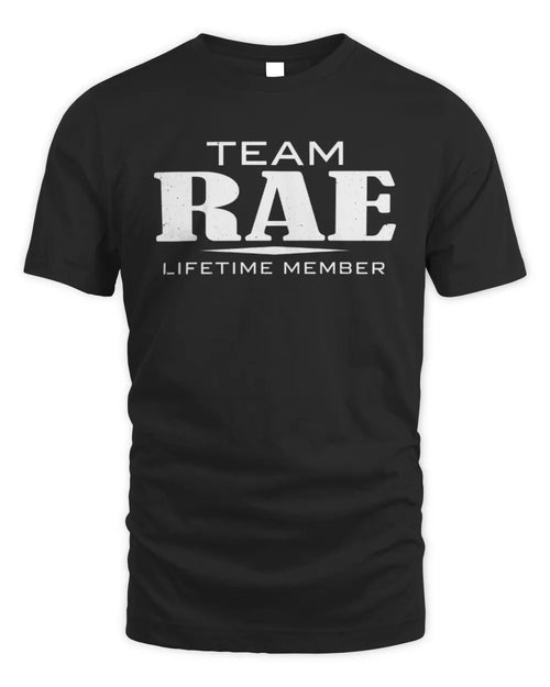 RAE BL62-K4-128 - Personalized “Team NAME Lifetime Member” - Unisex Standard T-Shirt - Black