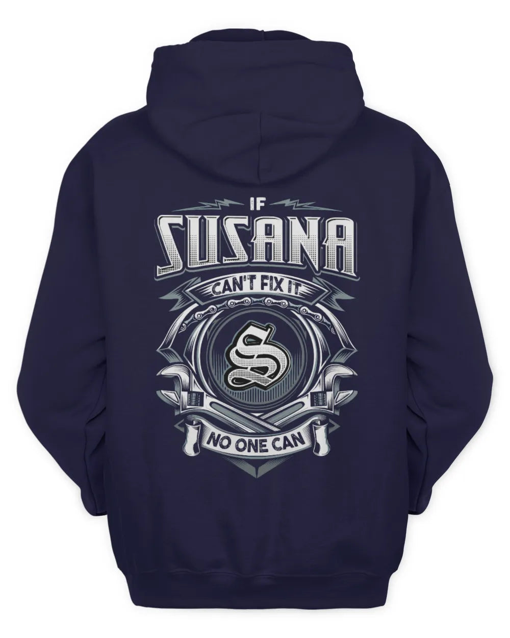 SUSANA AP81-K4-626 - Personalized Ahmed Quote Apparel “If Ahmed Can't Fix It, No One Can” - Unisex Hoodie - Navy