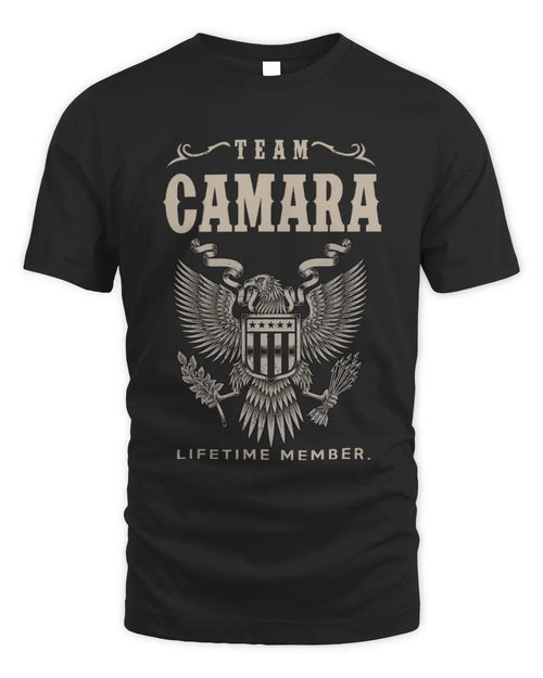 CAMARA TP06-K82 – Personalized Classic Style Apparel “Team NAME Lifetime Member” - Unisex Standard T-Shirt - Black