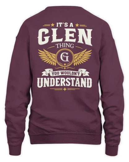 GLEN KT06-M008 It’s a [NAME] Thing – You Wouldn’t Understand | Personalized Vintage T-Shirt - Unisex Sweatshirt - Maroon