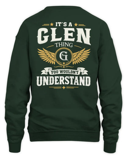 GLEN KT06-M008 It’s a [NAME] Thing – You Wouldn’t Understand | Personalized Vintage T-Shirt - Unisex Sweatshirt - Forest Green