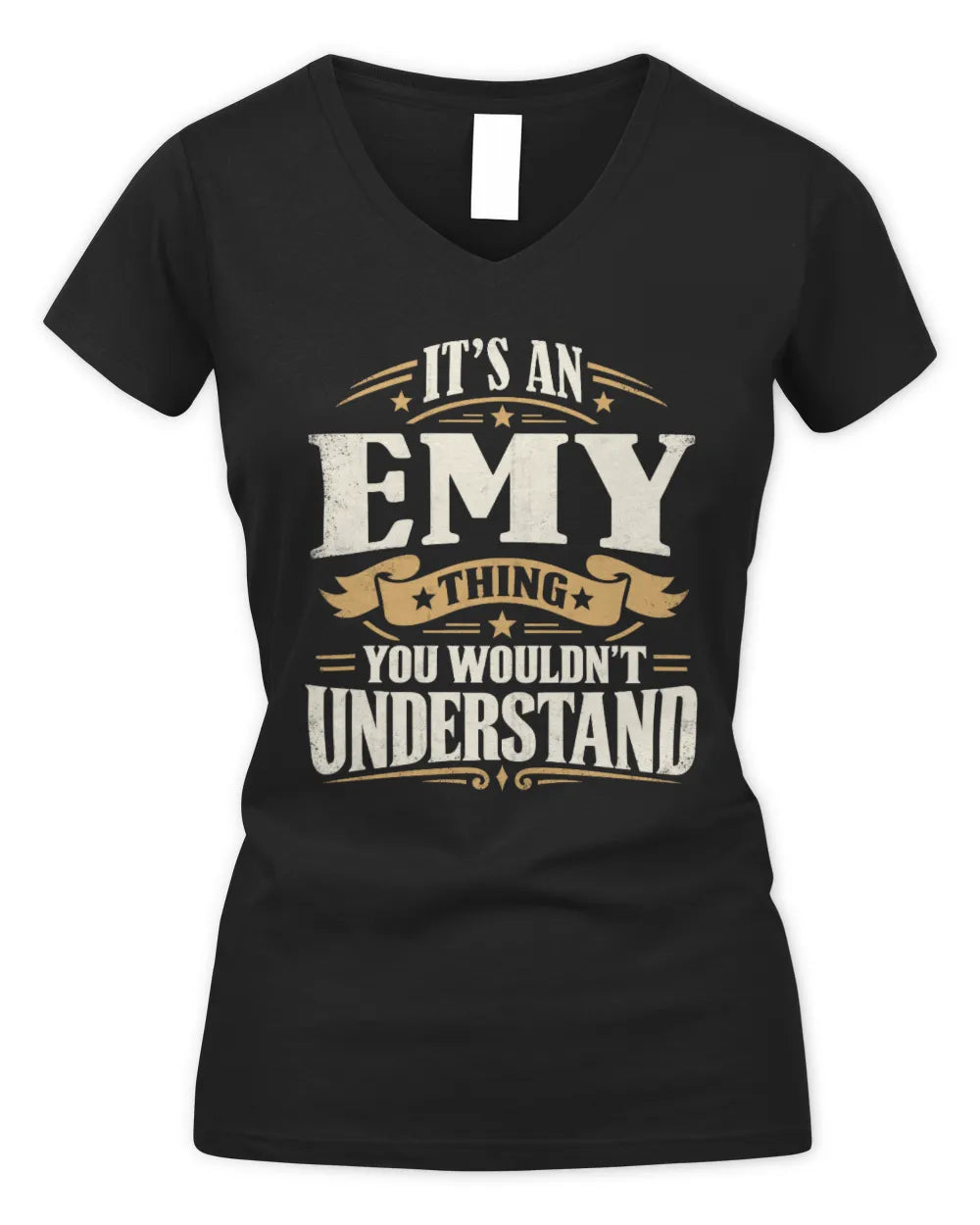EMY P08 TH51 - Personalized “It’s a/an [NAME] Thing – You Wouldn’t Understand” Shirt - Women's V-Neck T-Shirt - Black