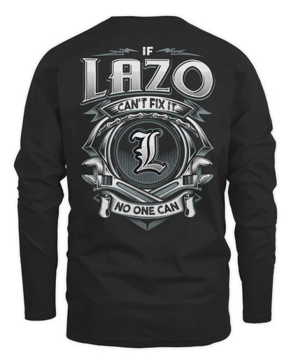 LAZO AP81-K4-626 - Personalized Ahmed Quote Apparel “If Ahmed Can't Fix It, No One Can” - Men's Long Sleeved T-Shirt - Black